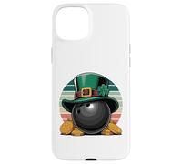Carcasa para iPhone 15 Plus Leprechaun Bowling Ball St. Patrick's Day Gold