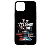 Carcasa para iPhone 15 Plus Let Freedom Ring Liberty Bell USA 250 de Julio 4 Glitch