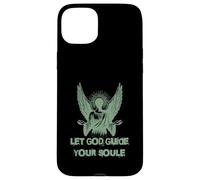 Carcasa para iPhone 15 Plus Let God Guide Your Soul Ángel Alas Fe Espiritual