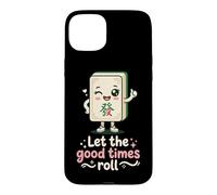 Carcasa para iPhone 15 Plus Let The Good Times Roll Mahjong Player Tile Game Estrategia