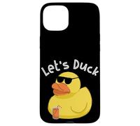 Carcasa para iPhone 15 Plus Let's Duck Yellow Rubber Duck Beach Party Summer Vacation
