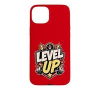 Carcasa para iPhone 15 Plus Level UP | Gimnasio/Sala Fitness Motivación Deportiva