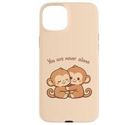 Carcasa para iPhone 15 Plus Lindo Abrazando Baby Monkeys Besties Apoyo Emocional Amor