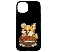 Carcasa para iPhone 15 Plus Lindo Corgi Spaghetti Pasta Lover