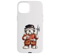 Carcasa para iPhone 15 Plus Lindo Perro Bobtail Torre de Londres Guardián Inglaterra