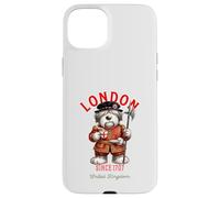 Carcasa para iPhone 15 Plus Lindo Perro Bobtail Torre de Londres Guardián Inglaterra