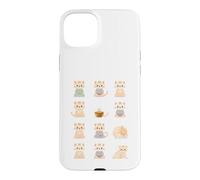 Carcasa para iPhone 15 Plus Lindos Gatos meditadores Kawaii Zen Feline Design
