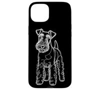 Carcasa para iPhone 15 Plus Line Art Wire Fox Terrier Wire Hair Fox
