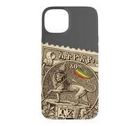 Carcasa para iPhone 15 Plus Lion of Judah Vintage Ethiopia Art Selassie Rasta Reggae
