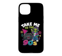 Carcasa para iPhone 15 Plus Llévame a los 90 Retro Alien Hip Hop Boombox Throwback