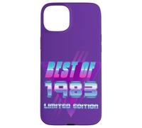Carcasa para iPhone 15 Plus Lo Mejor de 1983 Bday Party Celebration Vintage 80's Art Design