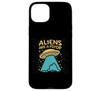 Carcasa para iPhone 15 Plus Los Extraterrestres Son un Psyop Divertido OVNI Desinformación Engaño Alien Meme