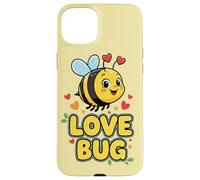 Carcasa para iPhone 15 Plus Love Bug Cute Kawaii Valentines Bee con Corazones