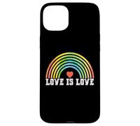 Carcasa para iPhone 15 Plus Love is Love Rainbow Vintage Pride LGBTQ