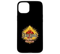 Carcasa para iPhone 15 Plus Loved by Him Cita Cristiana Religiosa corazón Jesús Amor