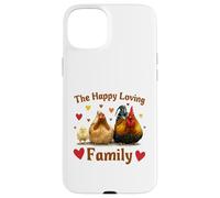 Carcasa para iPhone 15 Plus Loving Cute Chicken Family Hen Rooster Chick Funny Farmer