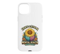 Carcasa para iPhone 15 Plus Lucha contra el estigma Concientización sobre la Salud Mental Girasol