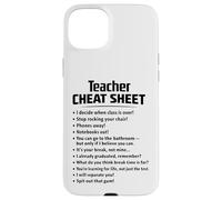 Carcasa para iPhone 15 Plus Maestros Cheat-Hoja Inglés Enseñanza Apreciación Profesor