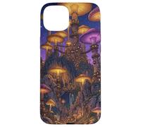 Carcasa para iPhone 15 Plus Magical Mushroom Village Fantasía Fairycore World