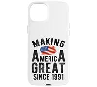 Carcasa para iPhone 15 Plus Making America Great Since 1991 35 Años Cumpleaños