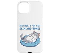 Carcasa para iPhone 15 Plus Mamá, Soy Pero Piel y Huesos Gracioso Gato mamá Amante de los Gatos