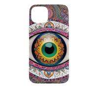 Carcasa para iPhone 15 Plus Mandala Evil Eye Art Style Boho Hippie Estética