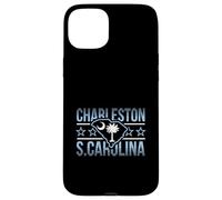 Carcasa para iPhone 15 Plus Mapa del Estado de Charleston, Carolina del Sur, Palmetto Tree Vintage