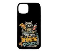 Carcasa para iPhone 15 Plus Mapache Caótico Humor Oscuro Basura Diseño Urbano