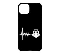 Carcasa para iPhone 15 Plus Marinero Barco Latido del Corazón Barca Fluvial Regalo