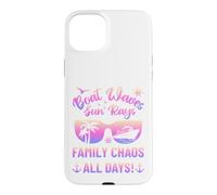 Carcasa para iPhone 15 Plus Matching Family Boat Waves Sun Rays Family Chaos All Days