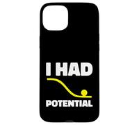 Carcasa para iPhone 15 Plus Matemáticas Humor Divertido Profesor de Matemáticas Tenía Potencial