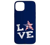 Carcasa para iPhone 15 Plus Me Encanta la Bandera de la Libertad de EE. UU., Que Dice Que es una au Pair Orgullosa Patriota