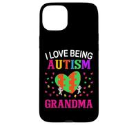 Carcasa para iPhone 15 Plus Me Encanta ser un Autista, Abuela, arcoíris, Rompecabezas, Amor, Chico y niña