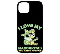 Carcasa para iPhone 15 Plus Me encantan mis Margaritas y Tal Vez 3 Personas Vacaciones en la Playa
