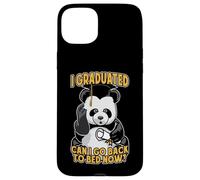 Carcasa para iPhone 15 Plus Me gradué ¿Puedo Volver a la Cama Ahora Confundido Oso Panda