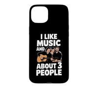 Carcasa para iPhone 15 Plus Me Gusta la música y sobre 3 Personas Letras de Canciones Fan