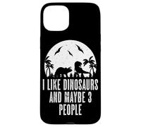 Carcasa para iPhone 15 Plus Me Gustan los Dinosaurios y Tal Vez 3 Personas Dinos T-Rex Lover Primeval