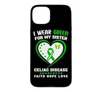 Carcasa para iPhone 15 Plus Me Pongo Verde para mi Hermana Concientización sobre la Enfermedad celíaca