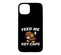Carcasa para iPhone 15 Plus Mechanical Keyboard Feed Me Key Caps Retro Typist