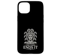 Carcasa para iPhone 15 Plus Medusa Horror Mitología Serpiente Cabello Gorgona Oscuro Femenino