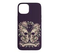 Carcasa para iPhone 15 Plus Memento Mori Butterfly Gothic Floral Halloween