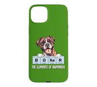 Carcasa para iPhone 15 Plus Mens Womens Kids Elements of Happiness Design Boxer Lover