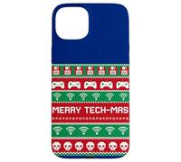Carcasa para iPhone 15 Plus Merry Tech-Mas Disquete WiFi Videojuegos
