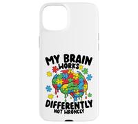Carcasa para iPhone 15 Plus Mi Cerebro Funciona de Manera Diferente Goteo de Conciencia sobre el Autismo