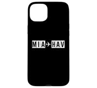 Carcasa para iPhone 15 Plus MIA HAV Ruta Miami La Habana Vuelo Cuba