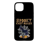 Carcasa para iPhone 15 Plus Miedo Halloween Unicornio Amante de Caballos Spooky Night-Mares