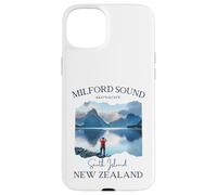 Carcasa para iPhone 15 Plus Milford Sound Fjord Senderismo Souvenir Turístico Vacaciones Hombres Niños