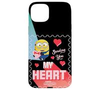 Carcasa para iPhone 15 Plus Minions Sending You My Heart