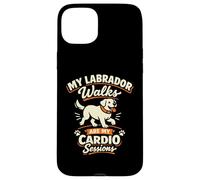 Carcasa para iPhone 15 Plus Mis Paseos de Labrador Son mis sesiones de Cardio, Divertido Labrador