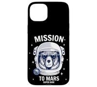 Carcasa para iPhone 15 Plus Mission To Mars Cool Space Astronaut Bear Cartoon Graphic